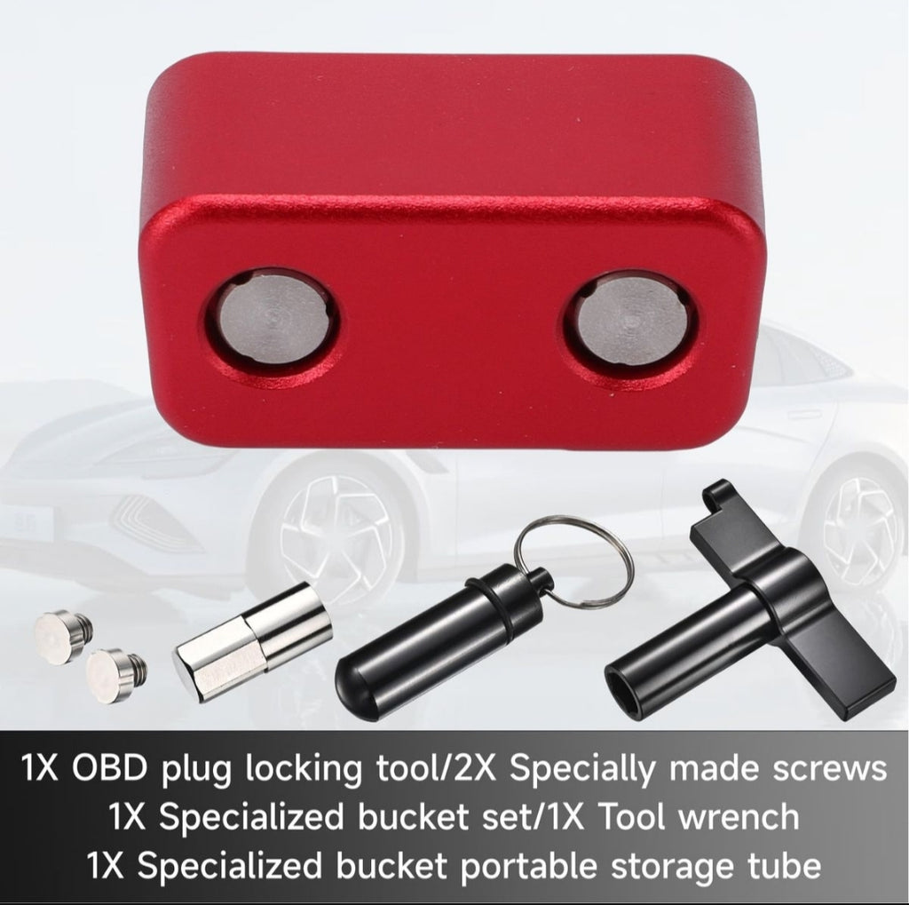 OBD2 Port Locking Tool Red Anti Theft For Car SUV Truck