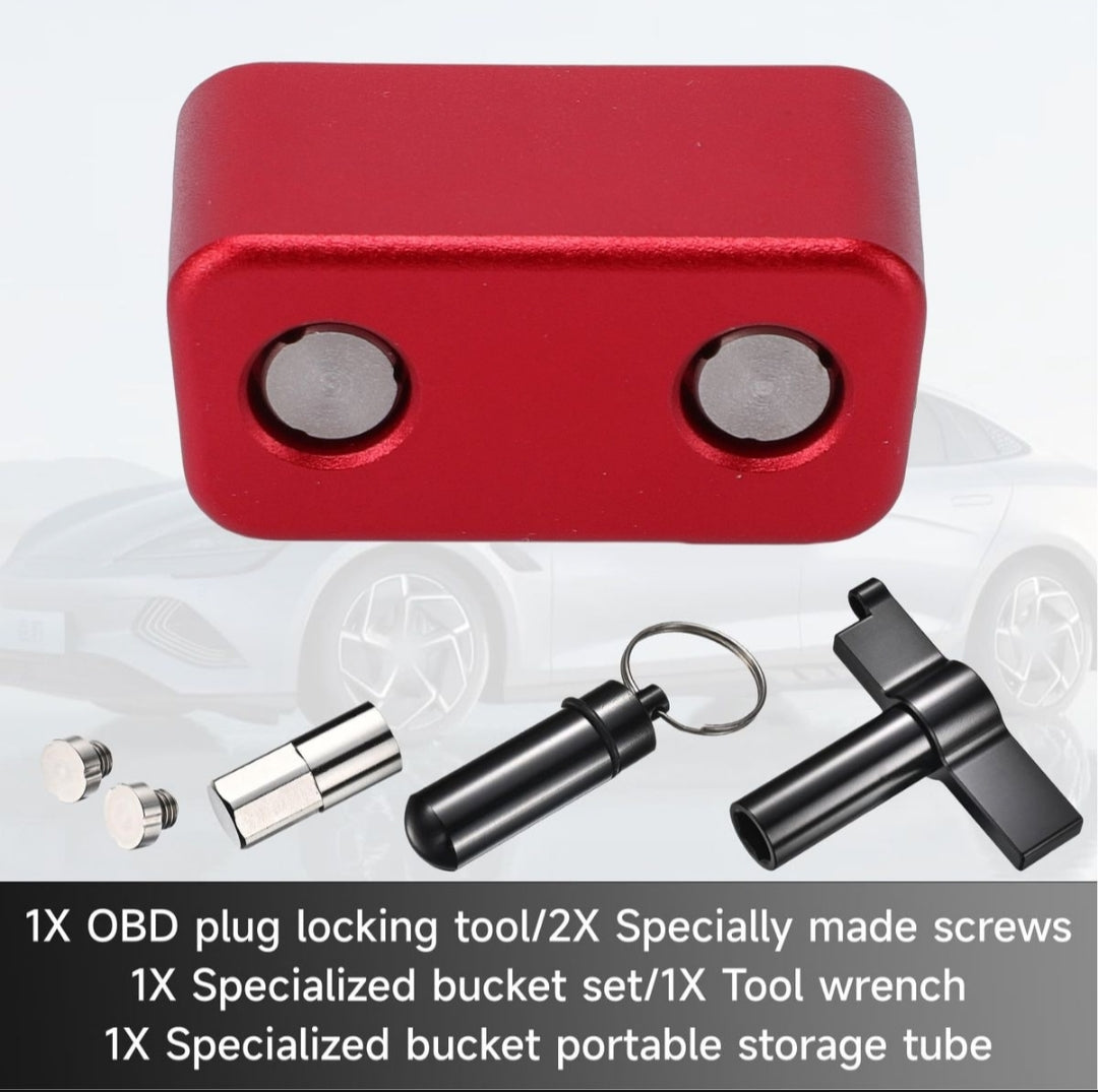 OBD2 Port Locking Tool Red Anti Theft For Car SUV Truck