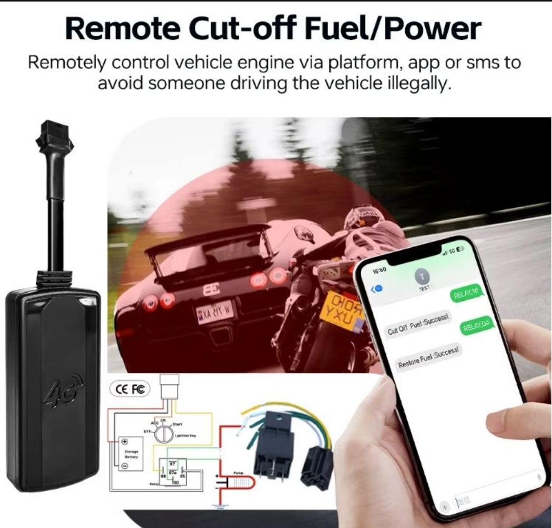4G Universal GPS Vehicle Tracker with Fuel Cut-off
